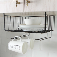 Load image into Gallery viewer, Faroot Easy Install Home Storage Basket Kitchen Multifunctional Storage Rack Under Cabinet Storage Shelf Wire Drain Rack
