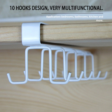 Load image into Gallery viewer, Practical Design Kitchen Storage Rack 10 Hooks Metal Cupboard Hanging Hook Hanger Organizer Kitchen Accessories
